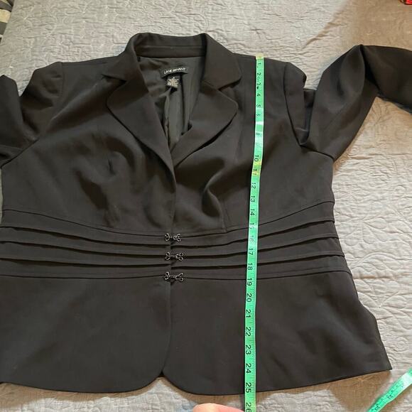 Lane Bryant black blazer hook rhinestone clasp women’s size 18 - Picture 7 of 9